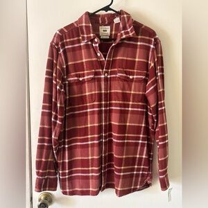 Levi Strauss and Co. Red and White Jackson worker Plaid Button-down Shirt